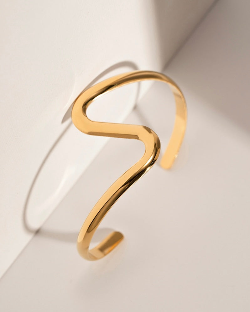 Golden Wave Bangle