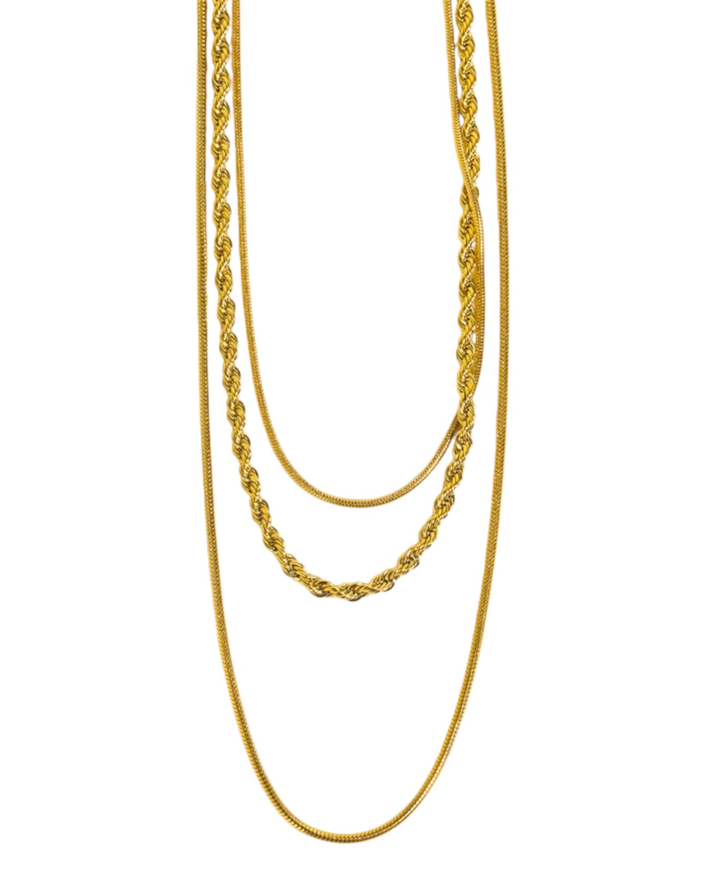 Gold Triple Colar